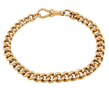 9ct gold 21.7g Vintage 7 inch curb Bracelet